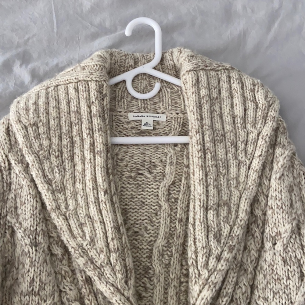 Banana Republic wool sweater, toggle cardigan
